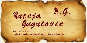 Mateja Gugulović vizit kartica